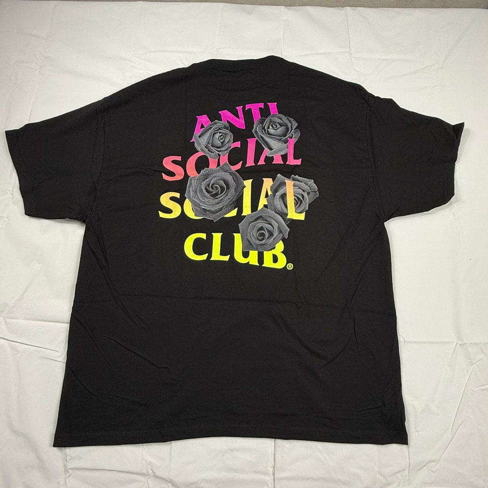 Anti Social Social Club ASSC Rose Graphic T-Shirt Black XXL Mens Streetwear